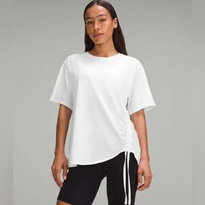 Lululemon Side-Cinch Cotton T-Shirt - White -  SZ M